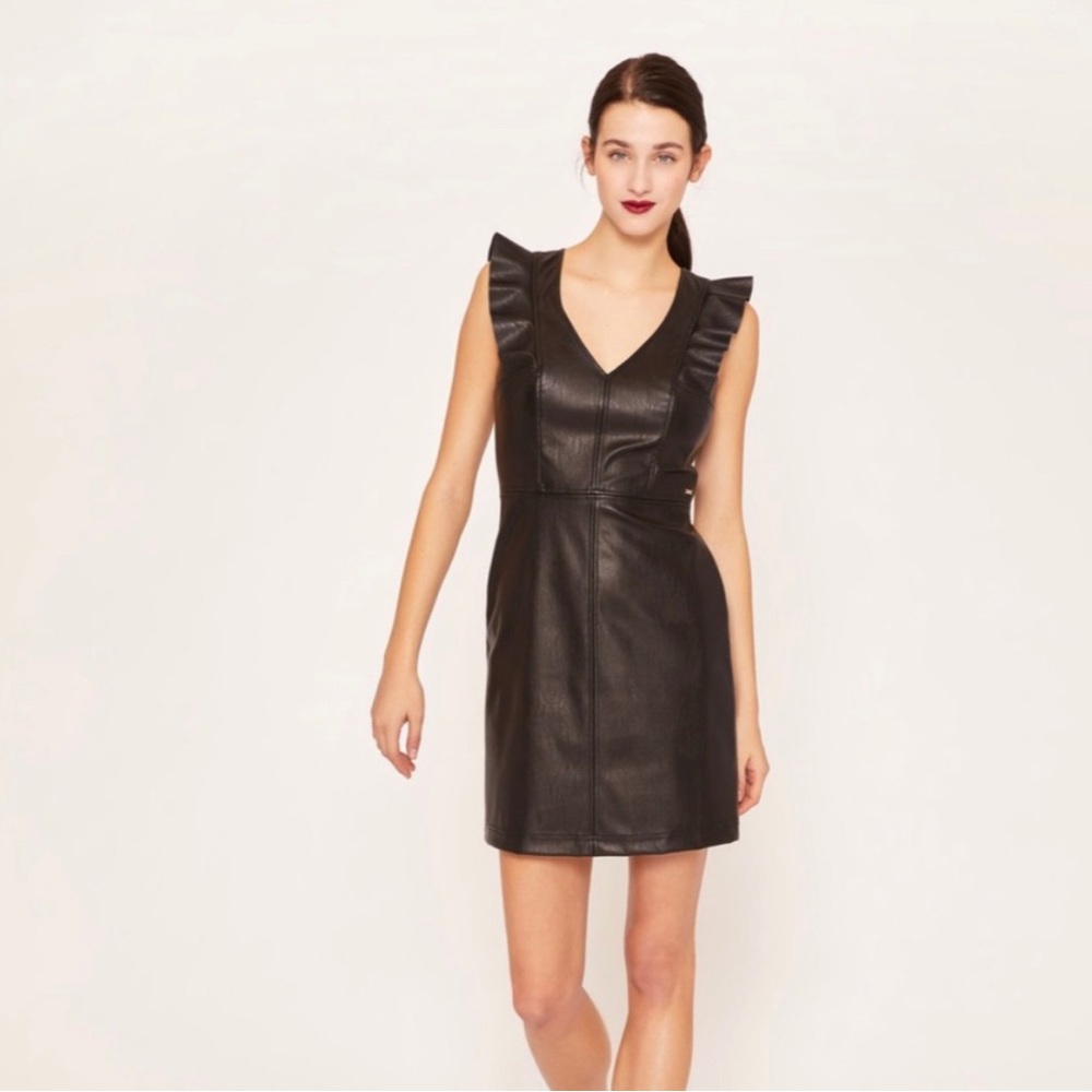 Armani Exchange faux leather dress